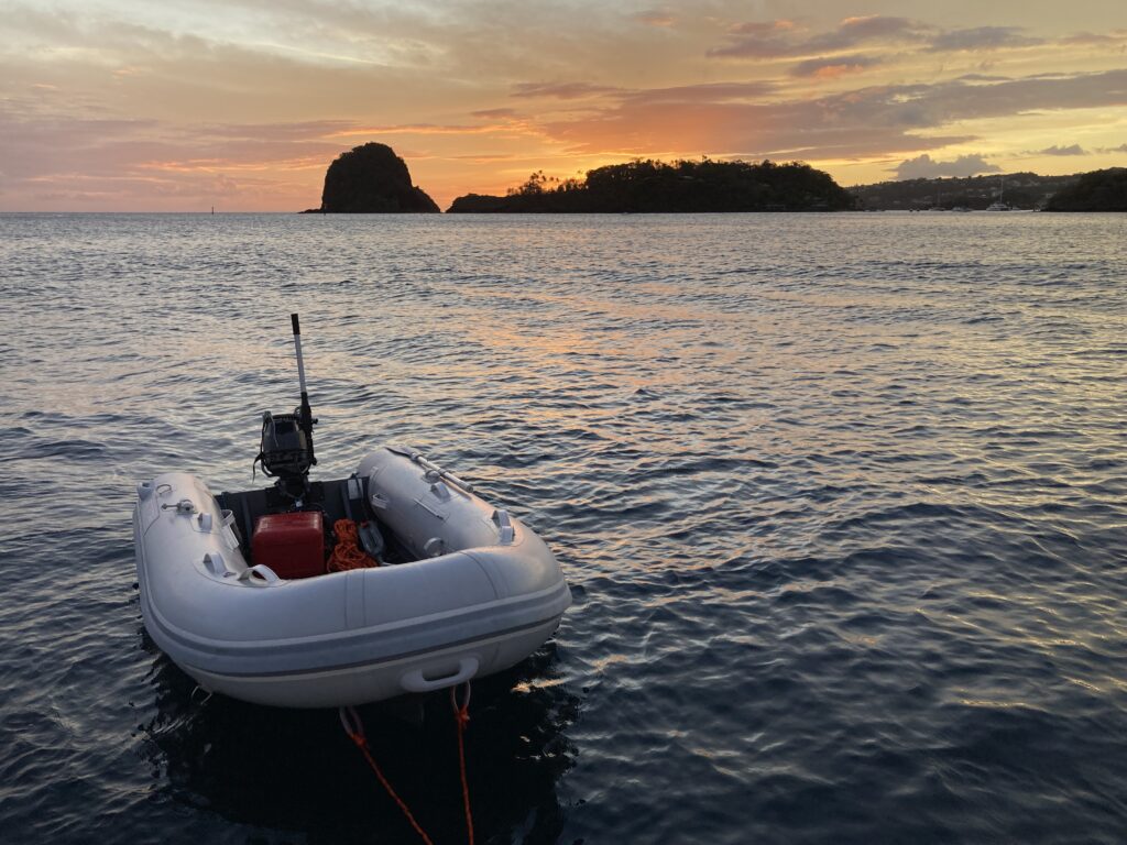 couché du soleil sur Young Island